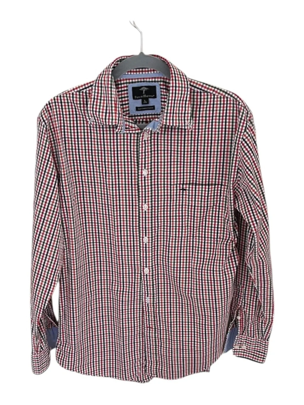 Fynch Hatton men's long sleeve button down shirt size large.
